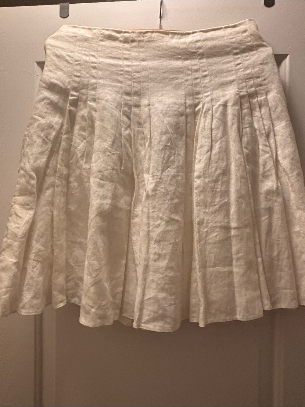 LOFT White Circle Skirt with Pleats